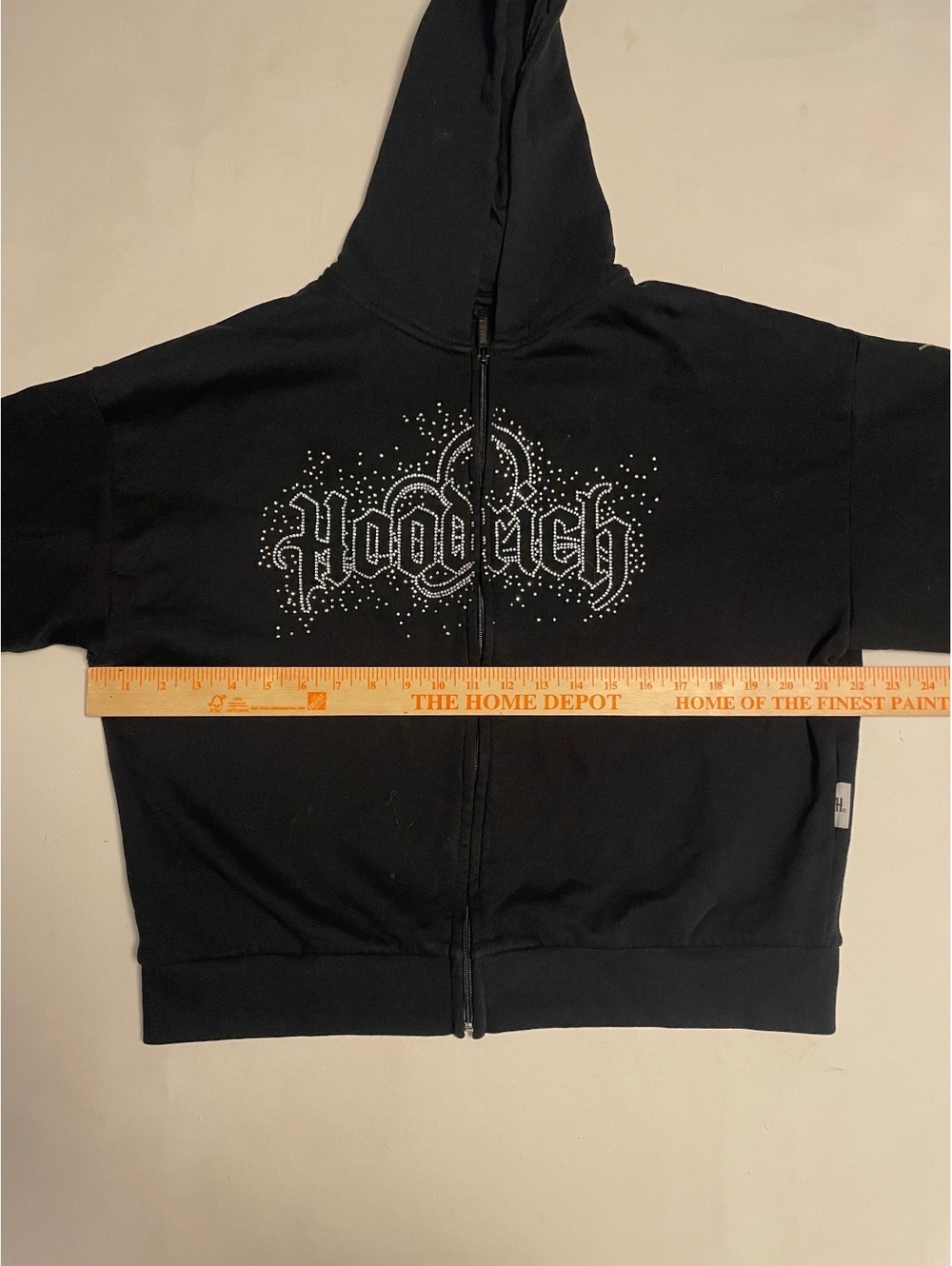Hoodrich Black Full Zip Hoodie with Graphic Print